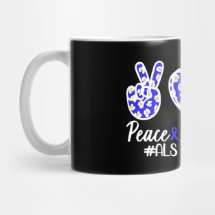 Als Awareness Peace Love Cure Mug